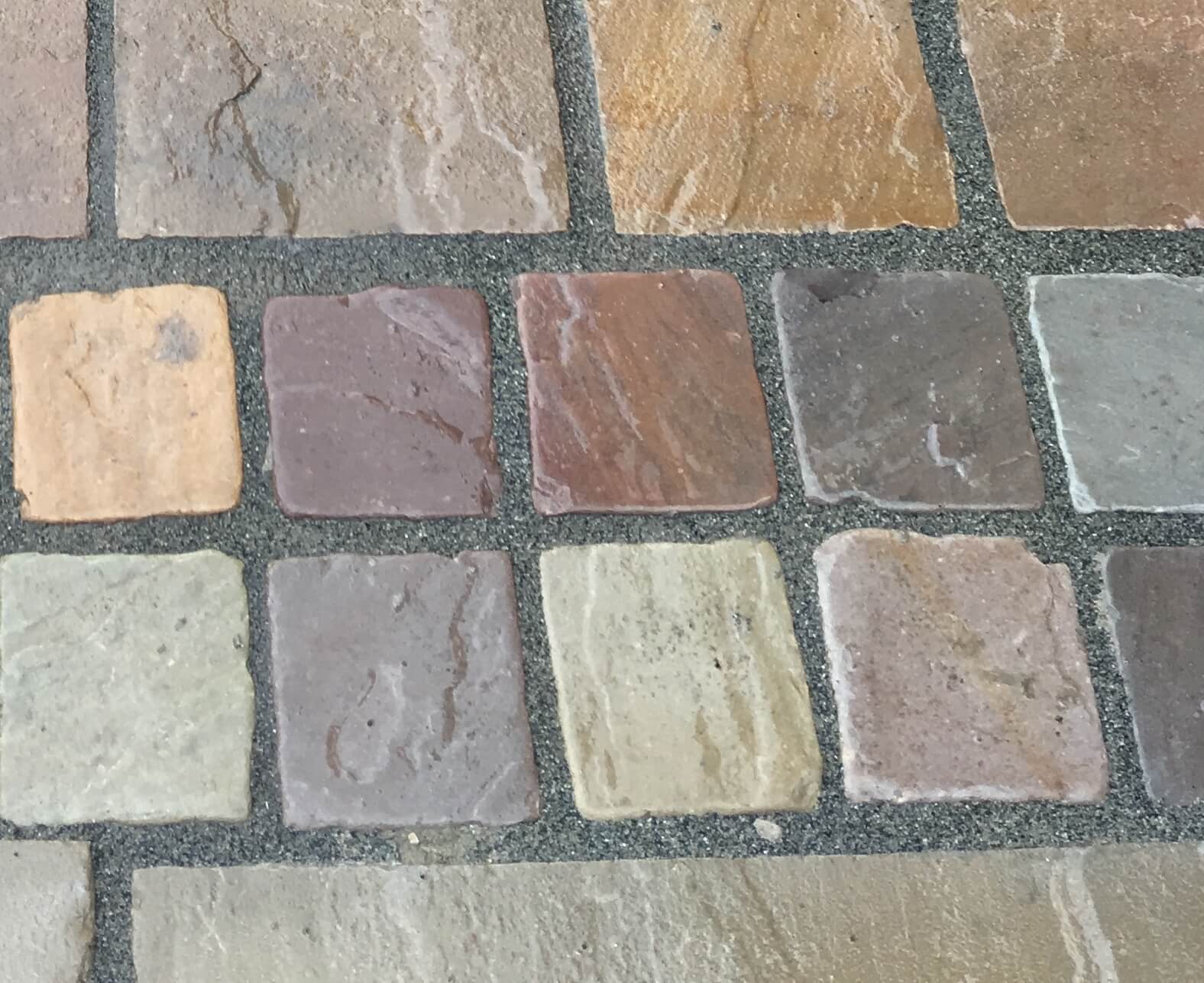 first image for Tumbled natural stone cobble sett
